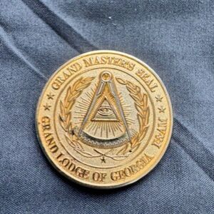 Grand Lodge of Georgia Grand Master Seal 2011 Coin Freemasons